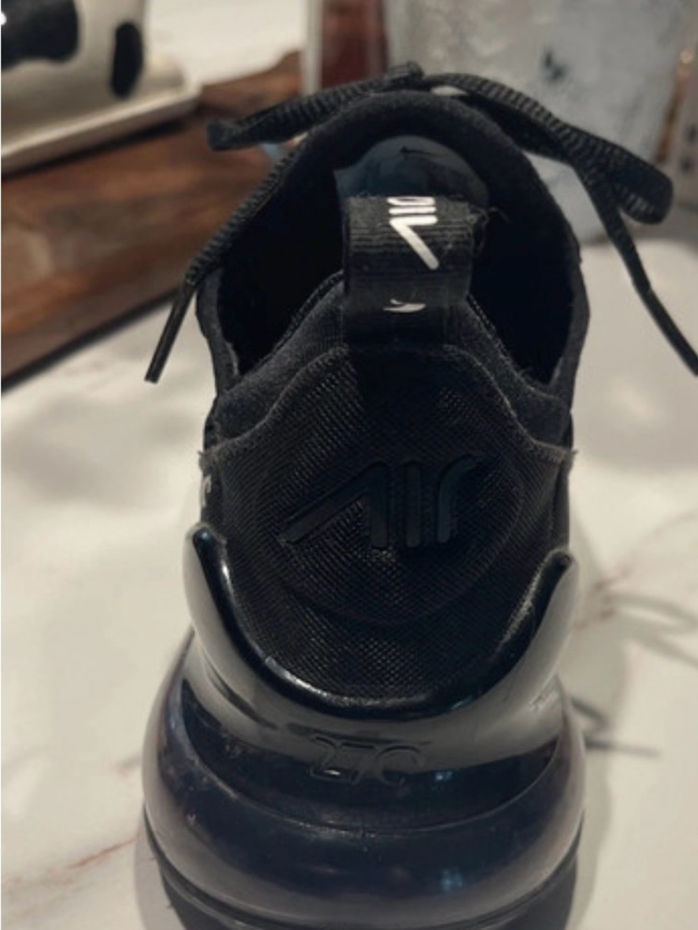 Nike Black Air Max 270 Heel Running Shoe